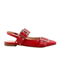 Sapatilha Suri Slingback Ilhós Coleção Mães Specchio Brand Vermelho