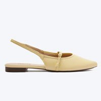 SAPATILHA AMARELA ANACAPRI SLINGBACK BICO FINO