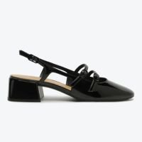 SAPATILHA PRETA ANACAPRI BONÉCA SLINGBACK VERNIZ MILENA