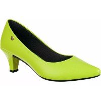 Scarpin Feminino Sapato Bico Fino Salto Fino Baixo Colorido