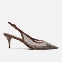 SCARPIN ANIMAL PRINT AREZZO TELA SALTO KITTEN SLINGBACK