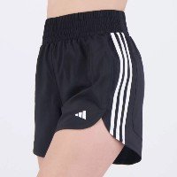 Shorts adidas Pacer 3 Listras Feminino Preto