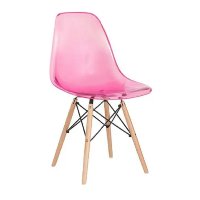 Cadeira Charles Eames Eiffel Acrílico ROSA