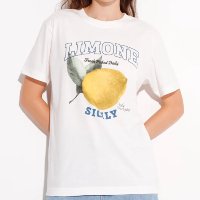 camiseta de algodão limone mindset off white