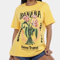 Camiseta Farm Banana Cocina Tropical Amar Feminina