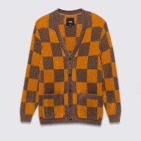 Casaco Canfield Checkerboard Cardigan Upland Bungee Cord Brown Sugar