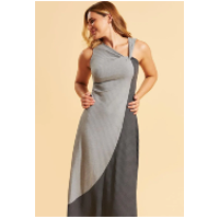 Slip Dress Recco de Visco Canelado