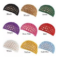 Boné De Cuidado De Cabelo Knit Hair Net Sleeping Cover Turba