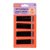 Grampos Para Cabelo ProArt N7 Preto - 40 Grampos