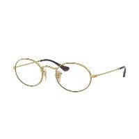 Óculos de Sol Ray-Ban 0RX3547V-OVAL Unissex - Dourado