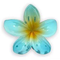 Presilha Piranha Flor Grande De Cabelo Praia Verão Cor Azul-celeste