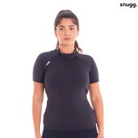 Camisa Ciclismo Proteção Camiseta para Ciclista Feminino UV50+ - Preto