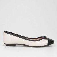 Sapatilha Moleca Laço Matelassê Feminina - Branco+Preto