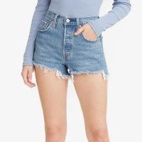 Short Jeans Levi\'s® 501 Original Lavagem Média