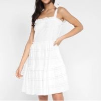 Vestido All Is Love Evasê Curto Bordado - Off White