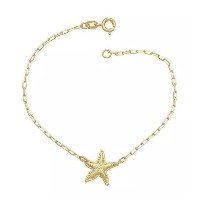 Pulseira Cartie Com Estrela Do Mar Borda Torcida 13mm