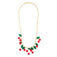 Colar Feminino Cereja - Vermelho