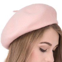 Boina Francesa Ajustável Feltro Gorro Inverno Várias Cores