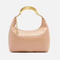 Bolsa Hobo Nude Couro Tressê Pequena Silvia Braz