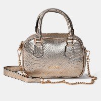 Bolsa Tiracolo Snake Pequena Dourado