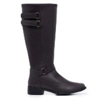 Bota Montaria Feminina Cano Alto Longo Leve Conforto Moderna 11501 - Marrom