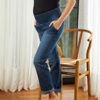 CALÇA JEANS GESTANTE E PÓS-PARTO RETA