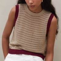 Blusa de Tricot Ponto Vazado