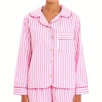 Camisa listrada vicky montanari rosa