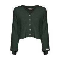 CARDIGAN FEMININO TRICOT CROPPED COM BOTÃO