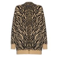 Casaco Feminino Tricot Estampa Selva - Animal Print