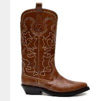 Bota Feminina Western Mid Shaft Embroidered - Marrom