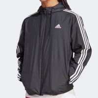 Jaqueta Corta Vento Adidas 3 Listras Masculina - Preto