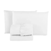 Kit Roupa Cama Casal 100% Algodão 4 Peças Percal 200 Fios Hotel Pousada