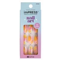 Kiss Impress Unhas Autocolantes Candy Syrup Art Nail Bailari