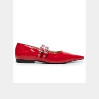 Sapatilha Eyelets Ballerina Naplack - Vermelho