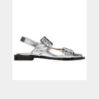 Sapatilha Buckle Ballerina Metallic - Prata