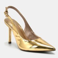 Sapato Scarpin Dourado