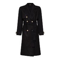 TRENCH COAT FEMININO EM FELTRO COM AMARRAÇÃO