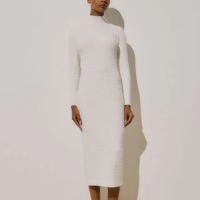 Vestido Midi Tranças Off white