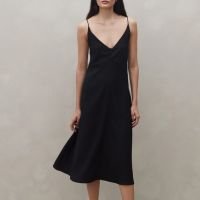 Vestido Midi de Alças Decote V