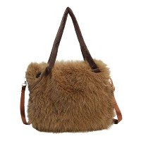 Bolsa De Pelúcia De Inverno M 2024 Feminina De Grande Capaci