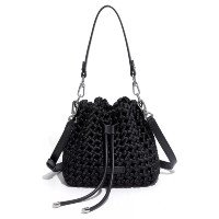 Mini Bolsa Crossbody De Ombro,bolsa Balde Tecido De Seda