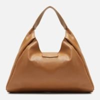 Bolsa Hobo Marrom Arezzo Couro Grande Lapela