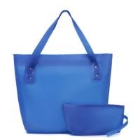 Bolsa Feminina Sacola De Praia Impermeável Com Necessaire - Azul