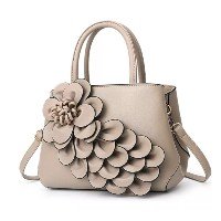 Bolsa De Ombro Com Flor De Pu De Cor Pura