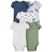 Kit body bebê 5 peças listras e poá multicor | Carter\'s