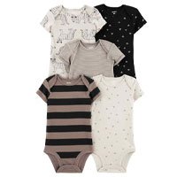 Kit body bebê 5 peças listras e bichinhos multicor | Carter\'s