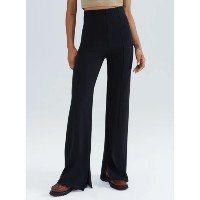 Calça Preta Hering Cintura Alta Slim Flare