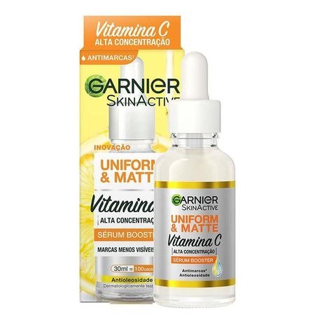 Sérum Facial Antimarcas Garnier Skin - Uniform & Matte Vitamina C - 30ml