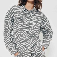 Camisa Animal Print De Sarja Hering + Livia